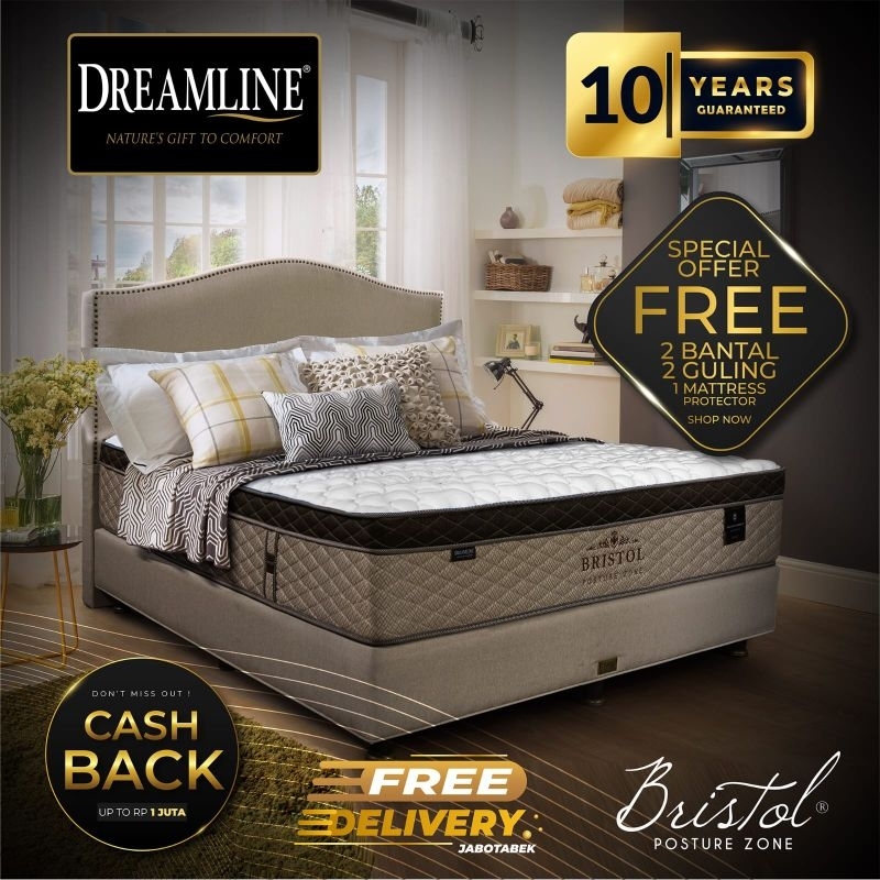 Dreamline set spring pocket memory foam Bristol
