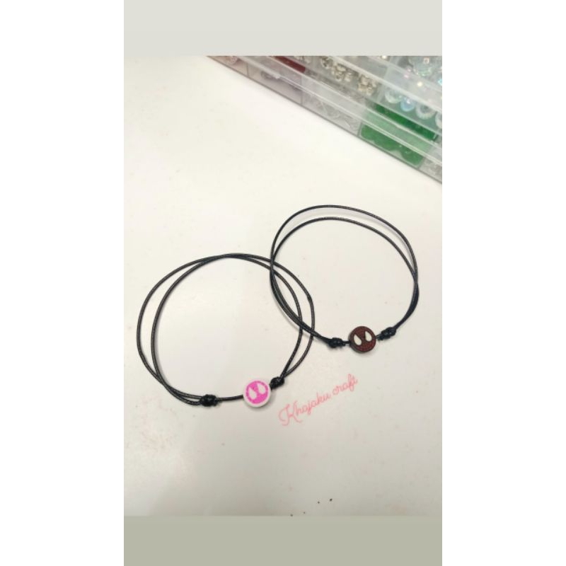gelang couple Spiderman/gelang serut/gelang tali/gelang couple