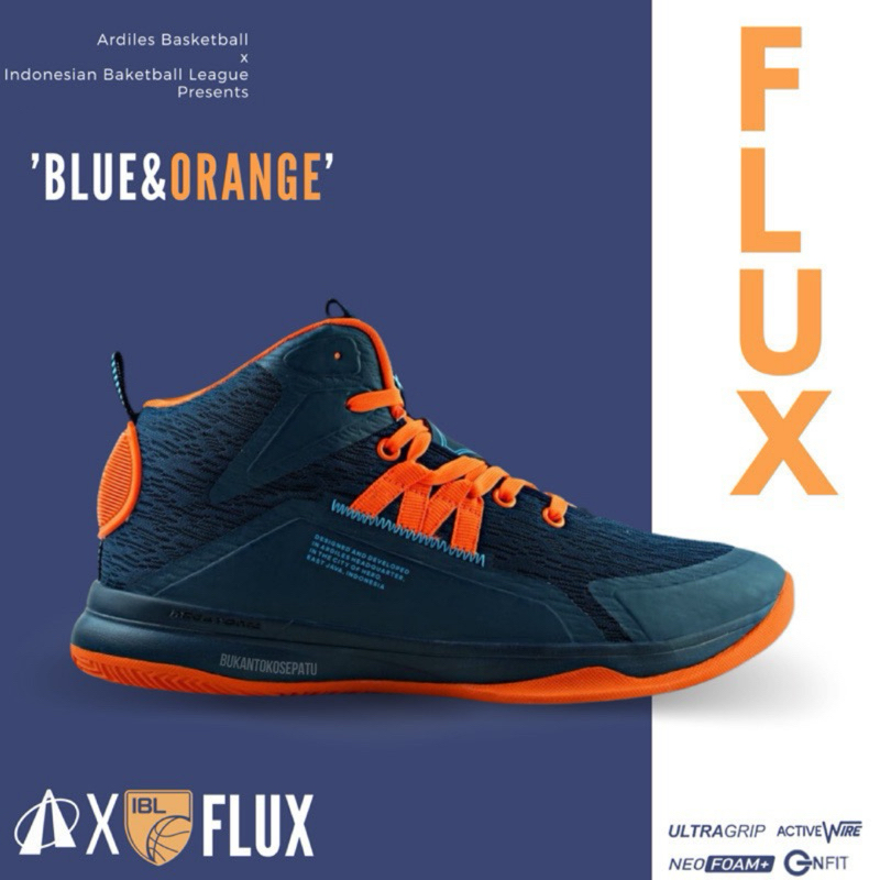 Ardiles Flux / Sepatu Basket Ardiles Original / Sepatu Olahraga Pria Wanita Ori