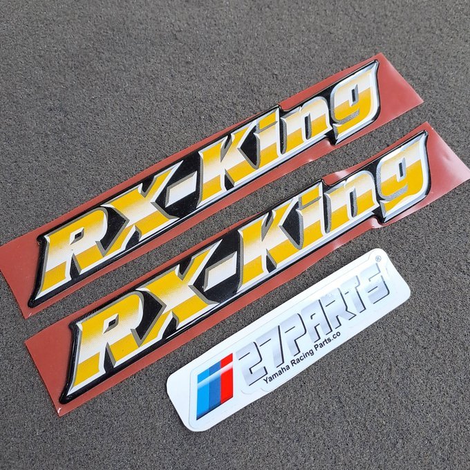EMBLEM BOX AKI RX KING 2001 100% ORIGINAL LOSTPACK YAMAHA RX KING TANPA KEMASAN