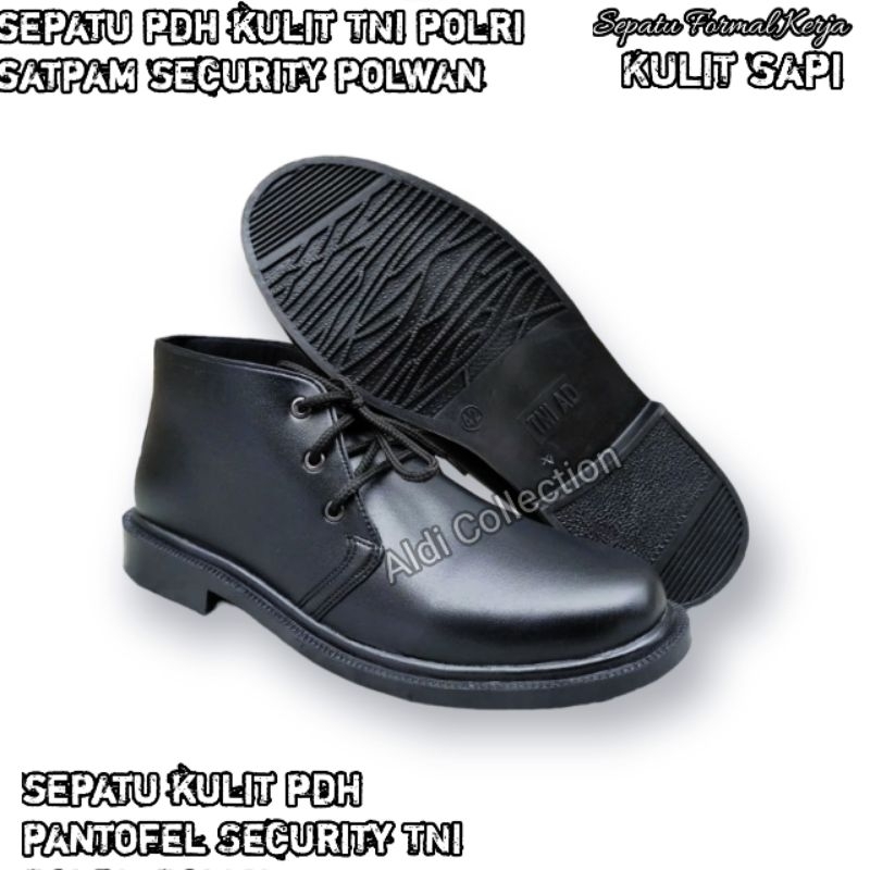SEPATU PDH TNI POLRI KULIT SEPATU PDH TNI/POLRI SATPAM SECURITY PRIA KULIT ASLI