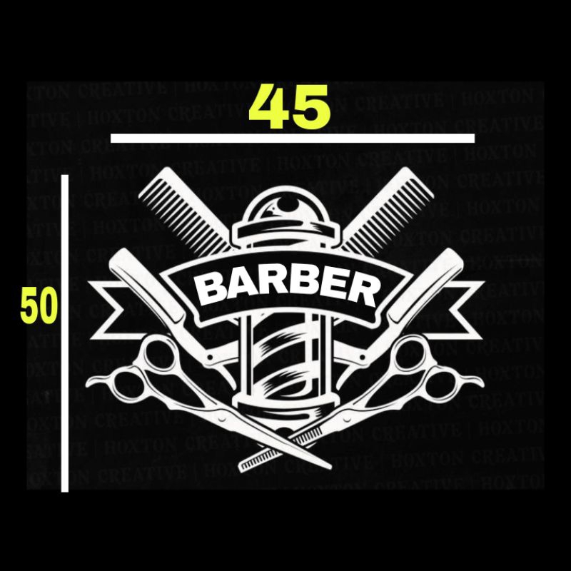 

stiker barbershop cutting