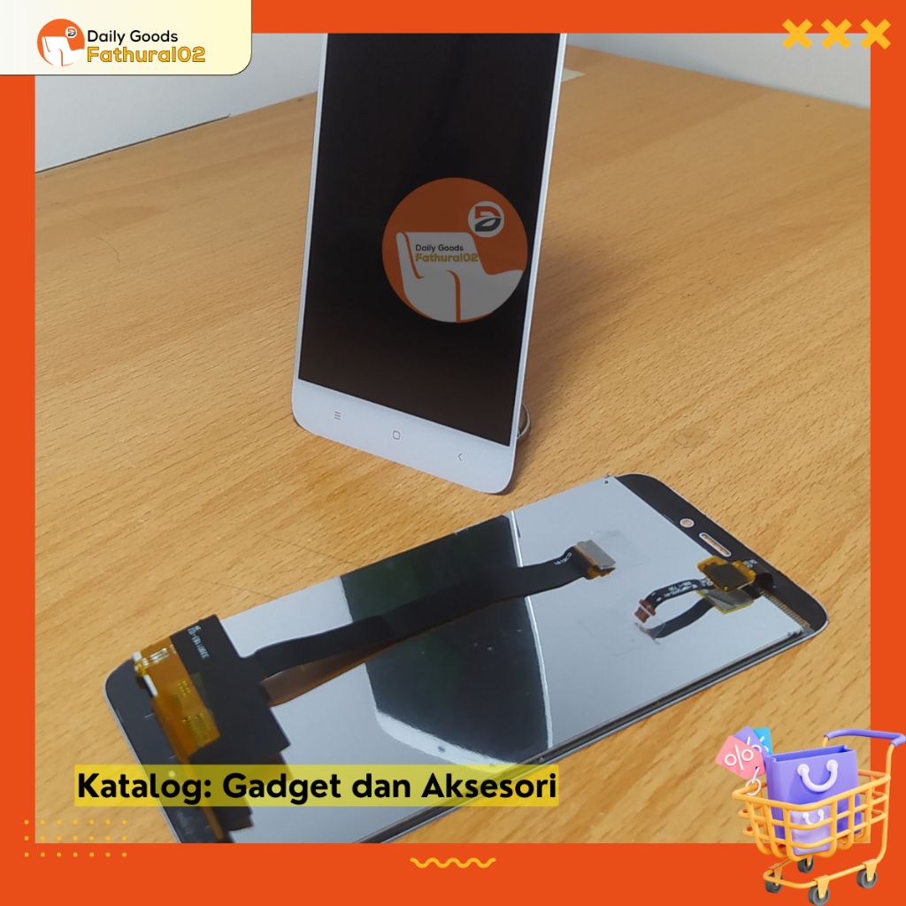 Touchscreen TS Original Copotan HP Xiaomi Redmi 4X (LCD Masih Menempel) Warna Putih Second Preloved