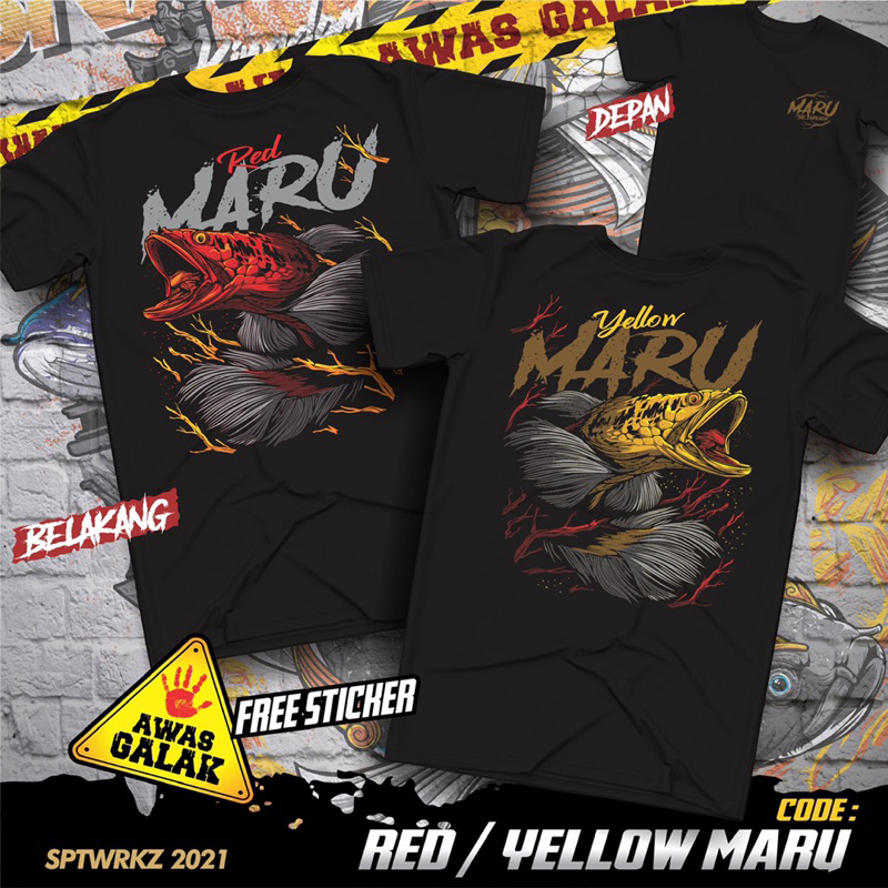 KAOS IKAN CHANNA I IKAN CHANNA RED MARU I IKAN CHANNA YELLOW MARU I IKAN CHANNA LOVER I PECINTA IKAN