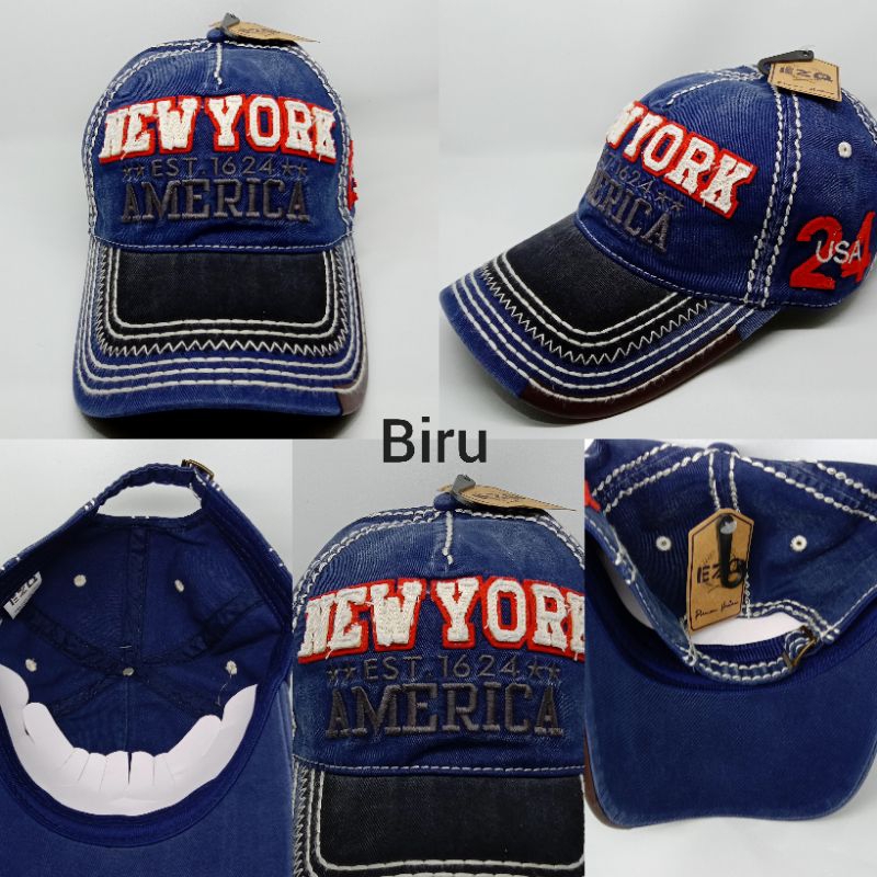 Topi baseball pria /topi baseball NY tulisan jahitan besar premium import/ topi fashion pria wanita 
