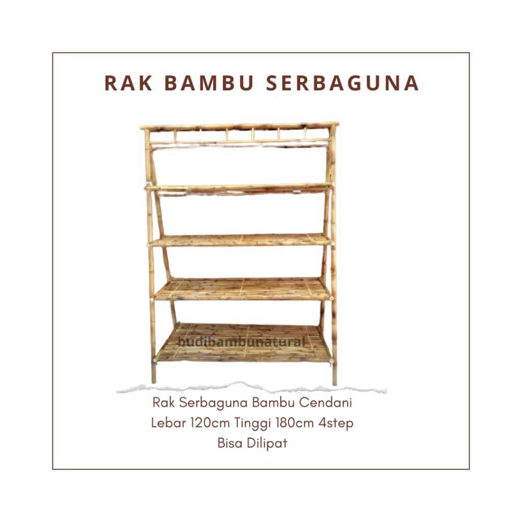 RAK LIPAT BAMBU CENDANI / RAK SUSUN / FOLDING RACK / STANDING RAK / RAK SERBAGUNA / RAK BAMBU AESTHE