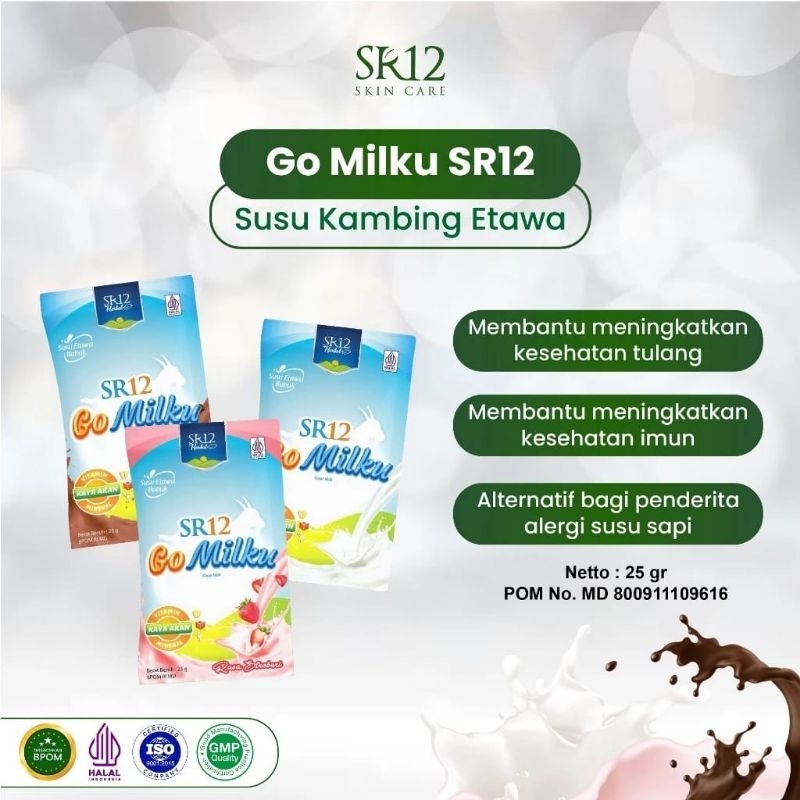 

Go Milku SR12 kemasan sachet susu kambing Etawa