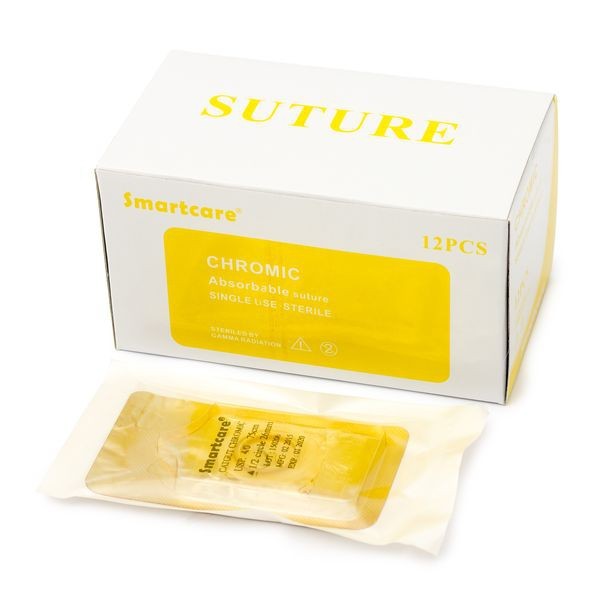 Catgut chromic 4/0 dengan jarum smartcare benang jahit sunat