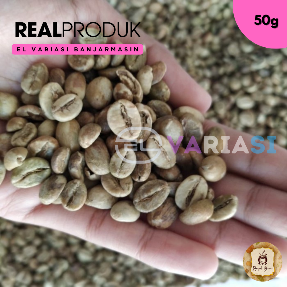 

50g || Green Bean Robusta Biji Kopi Robusta Mentah By. EL Variasi