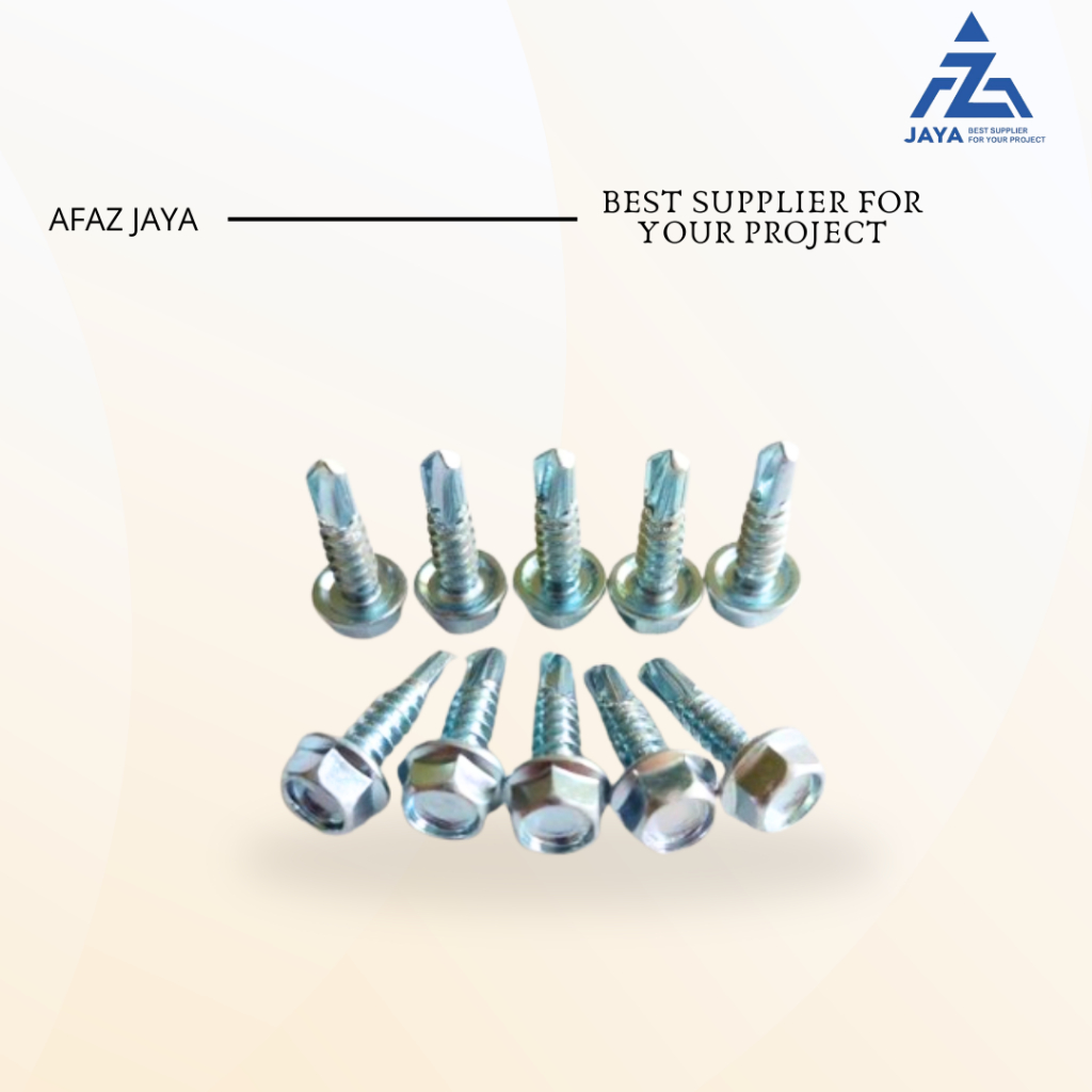 Baut Roofing 10 x 19 Sekrup Baja Ringan 1000Pcs Sekrup Roofing