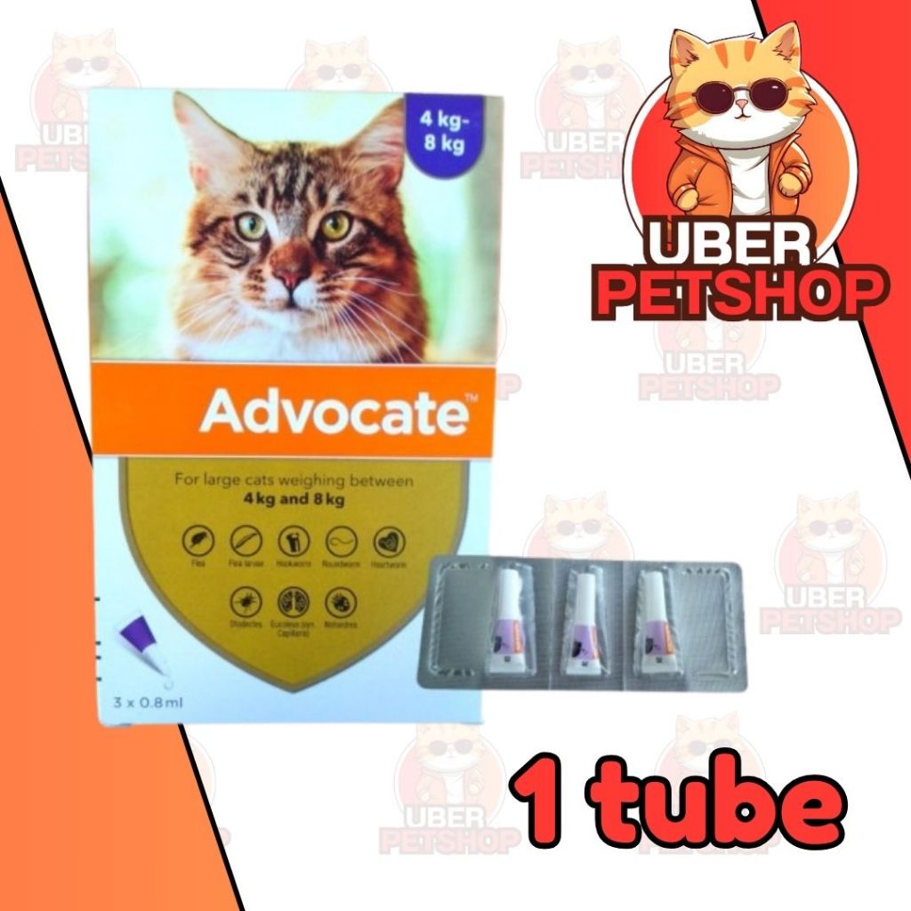 obat kutu kucing advocate 0.8ml advocate large 4 - 8kg