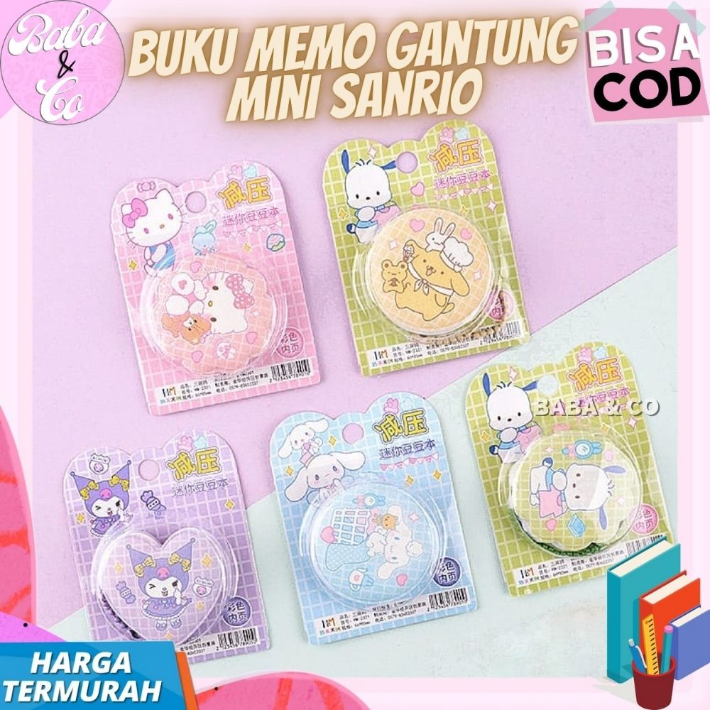 

MEMO SANRIO BUKU NOTEBOOK MINI SANRIO MEMO GANTUNG SANRIO LUCU UNIK
