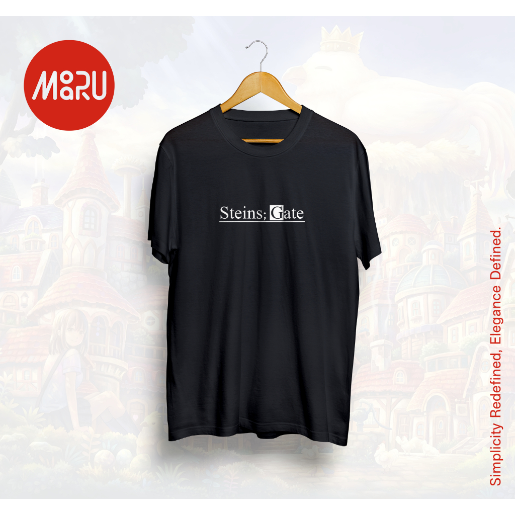 Kaos JAPAN ANIME STEINS GATE LOGO TIME TRAVEL JEPANG OKABE RINTAROU MAYURI SHIINA