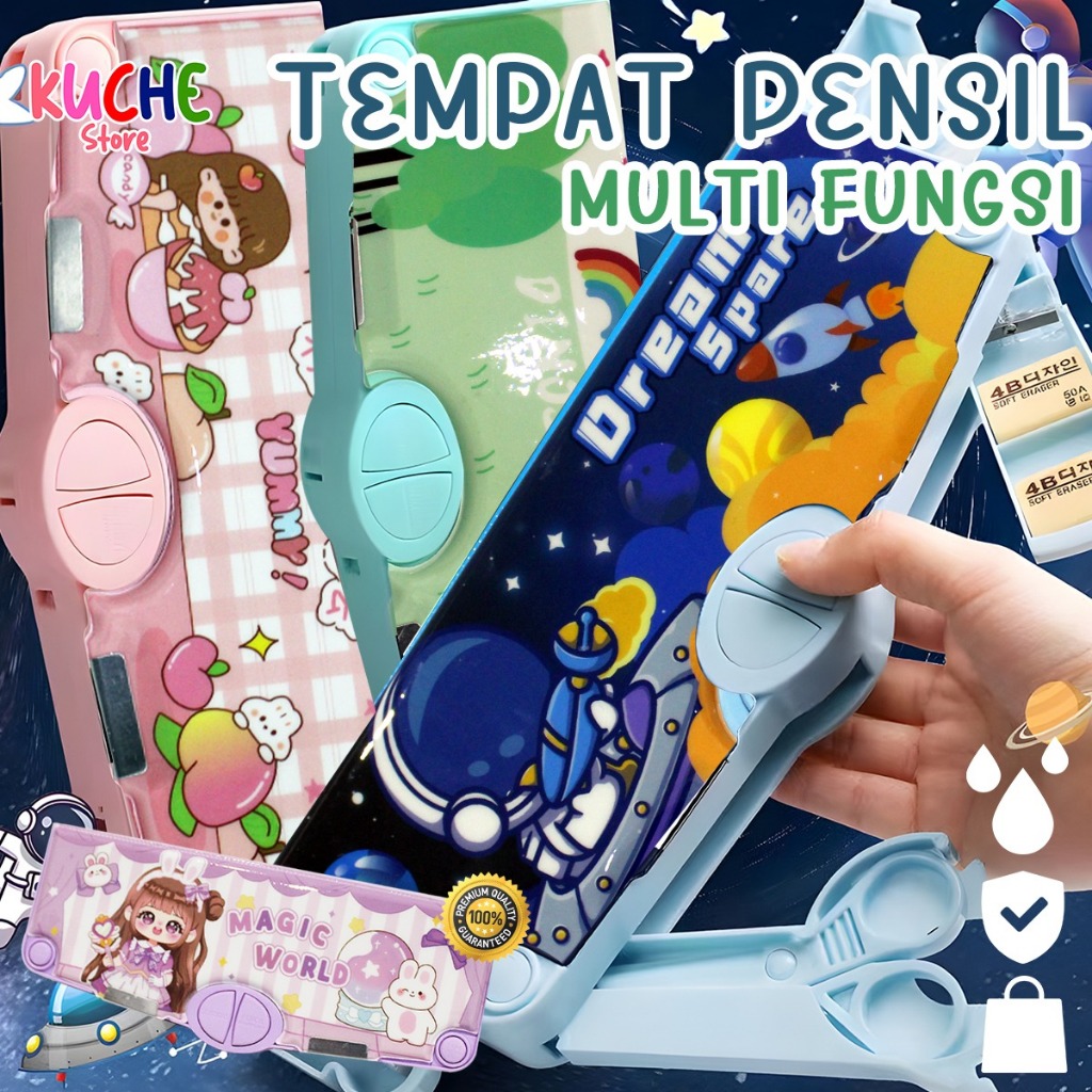 

Tempat Pensil Multifungsi Gambar Kartun / Pencil Case / Kotak Pensil Anak Kartun