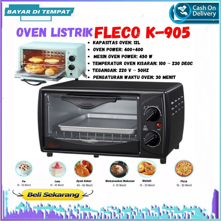 FLECO K-905 Oven Listrik Low watt new promo
