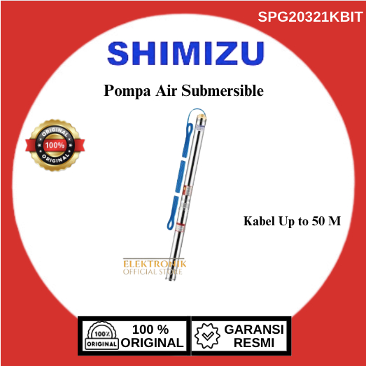 SHIMIZU SUBMERSIBLE POMPA AIR SPG 20321K BIT 0,75hp kabel 50m/SPG-20321KBIT/SPG 20321KBIT/Shimizu Su