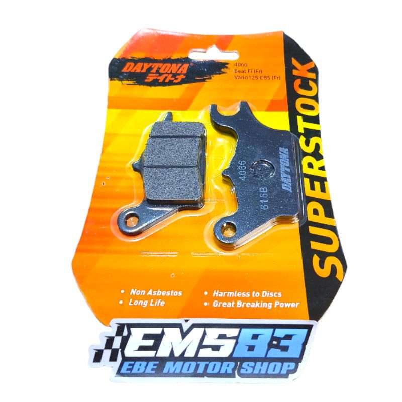 kampas rem discpad kaliper Daytona 4066 Superstock beat fi vario 125 cbs vario 110 led beat fi karbu