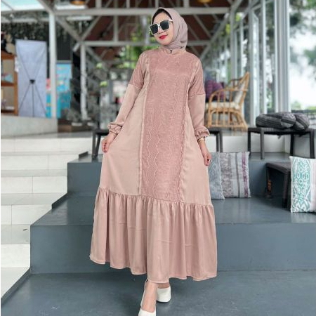 Gamis Cantik Lebaran/Kondangan Zalleta | Size Jumbo Ready | Premium Quality by Antunna