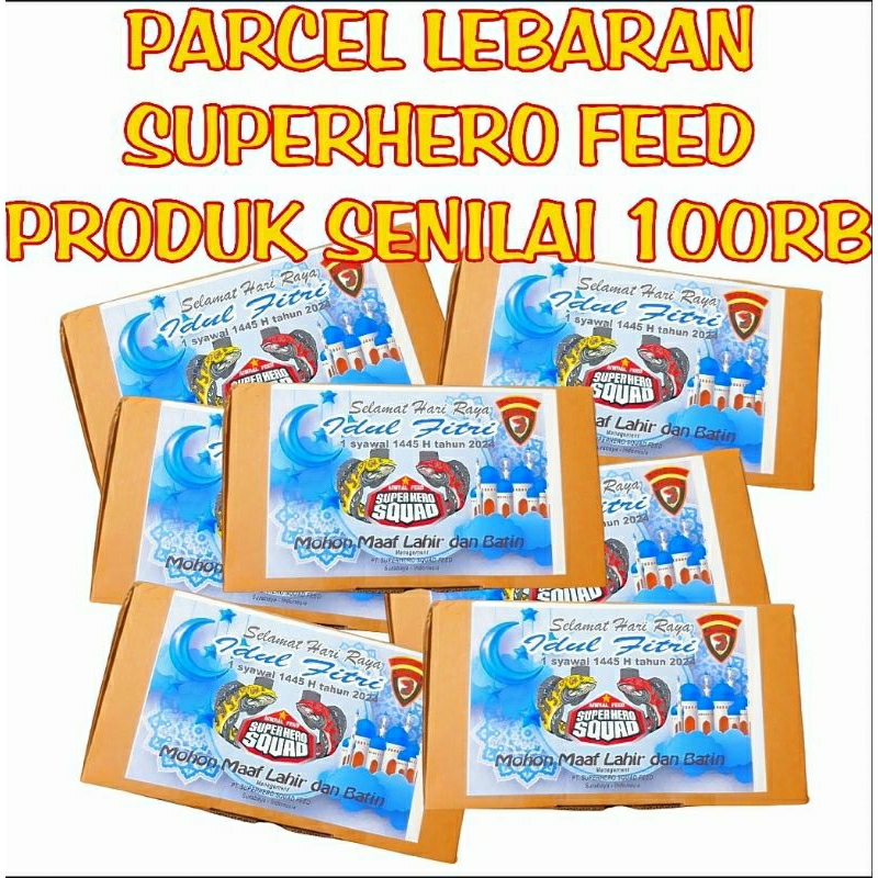 

Paket pakan ikan PARCEL LEBARAN 2025 SUPERHERO FEED