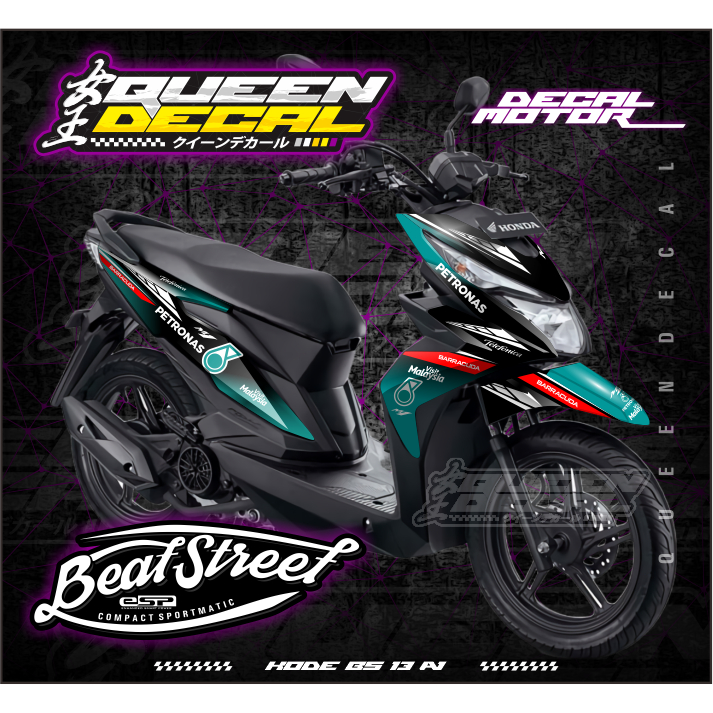 STIKER DECAL BEAT STREET ESP / Stiker Decal Motor BEAT ESP Full Body Desain Petronas - BS