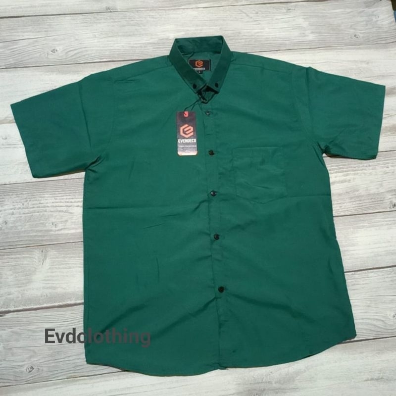 KEMEJA PRIA EMERALD GREEN/KEMEJA HIJAU BOTOL PANJANG PENDEK PRIA
