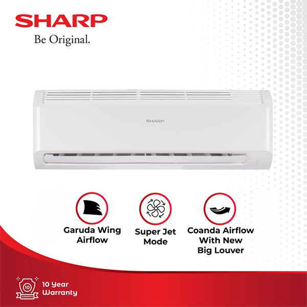 ( Promo ) AC Sharp AH-A5BEY / Pendingin Ruangan Sharp 1/2PK / Ac Low Watt 360 watt
