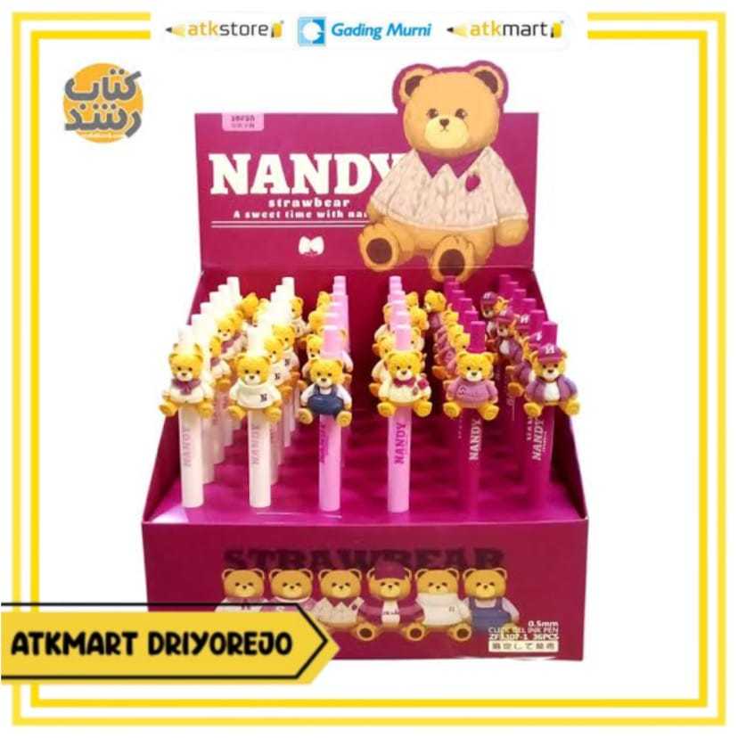 

(1 PCS) SOFUN BALLPOINT CLICK GEL ZF3307-1 KARAKTER TEDDY BEAR BERUANG - PULPEN - BULPEN - GEL PEN