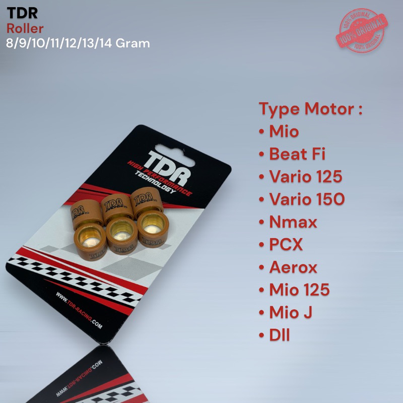 Roller TDR For Vario 125 / Vario 150 ( 8/9/10/11/12/13/14 Gram )