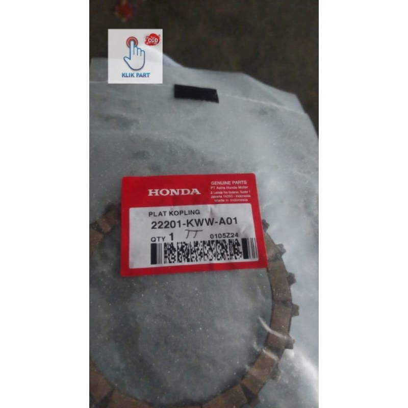 22201-KWW-A01 Kampas Kopling (Disk Clutch Friction) – Revo 110