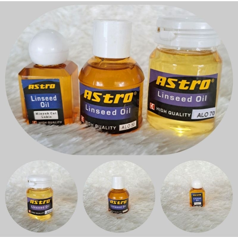 

Linseed/Linsed Oil(Cairan Pencampur Cat Minyak) Astro 30ml, 50ml dan 70ml