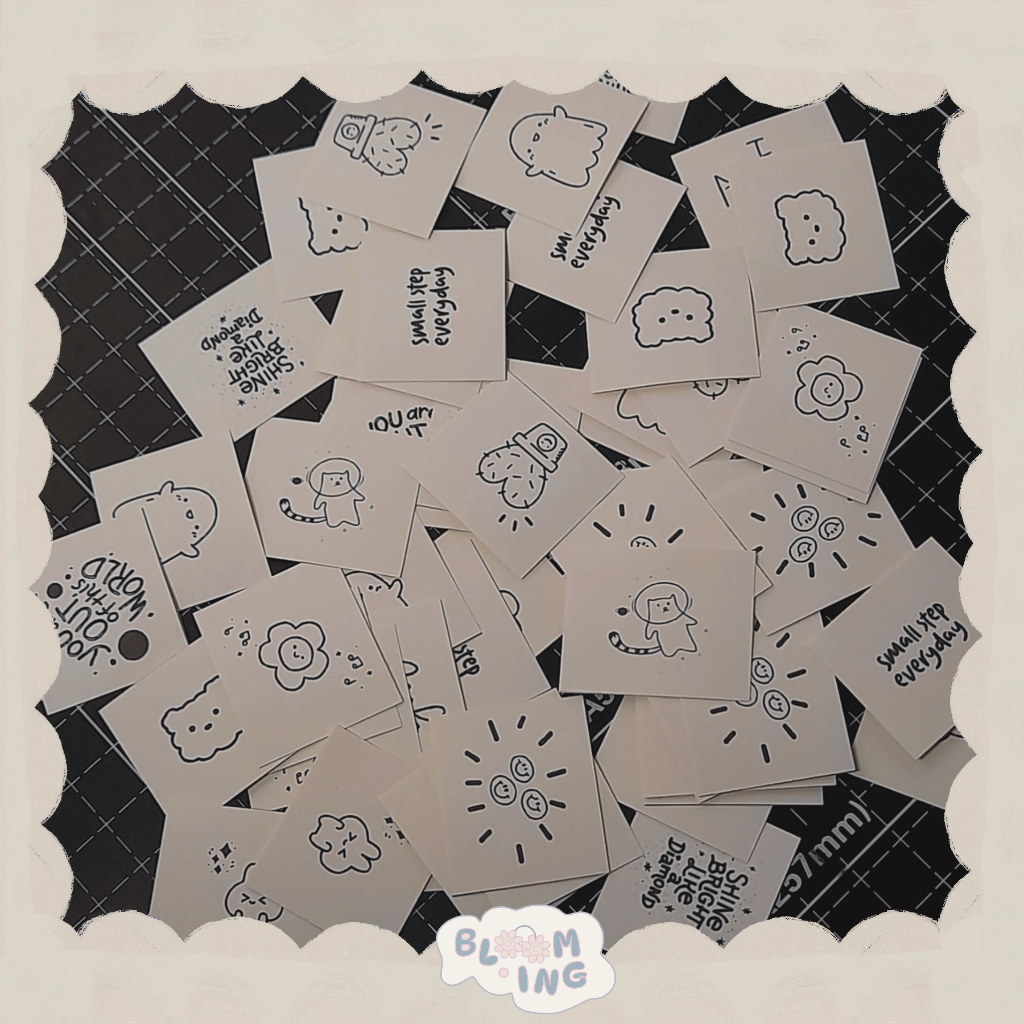 

Cute stiker untuk freebies | black and white series