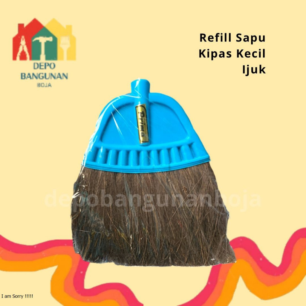 (Kk Ij) Refill Kepala Sapu Ijuk Kipas Kecil / Sapu Ijuk Kipas Kecil