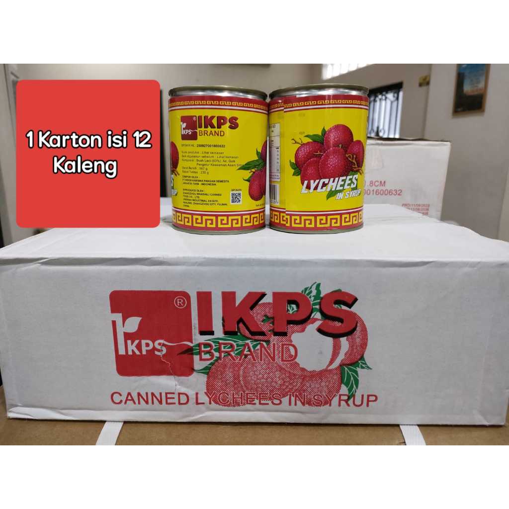 

1 KARTON IKPS Lychee Leci Kaleng 1 dus isi 12 kaleng / 12 x 567gr