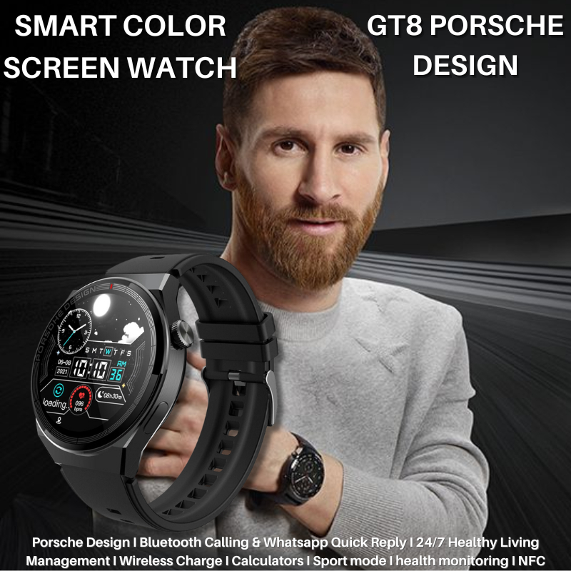 JXRZ 100% Asli 12 Bulan GaransiSmart Watch Gt8 Newest Jam Smartwatch Pria Porsche Design