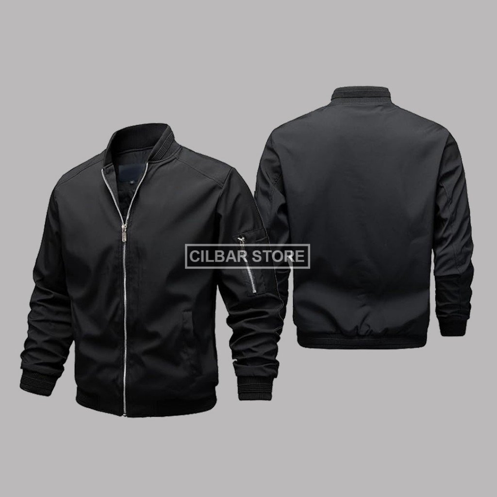 Jacket Motor Touring Pria Wanita Waterproof Anti Air Bomber Top Gun Army Parasut Polos Terbaru