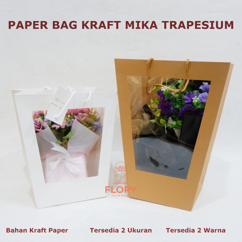 

Paper Bag Kraft Mika Trapesium / Paper Bag Bunga