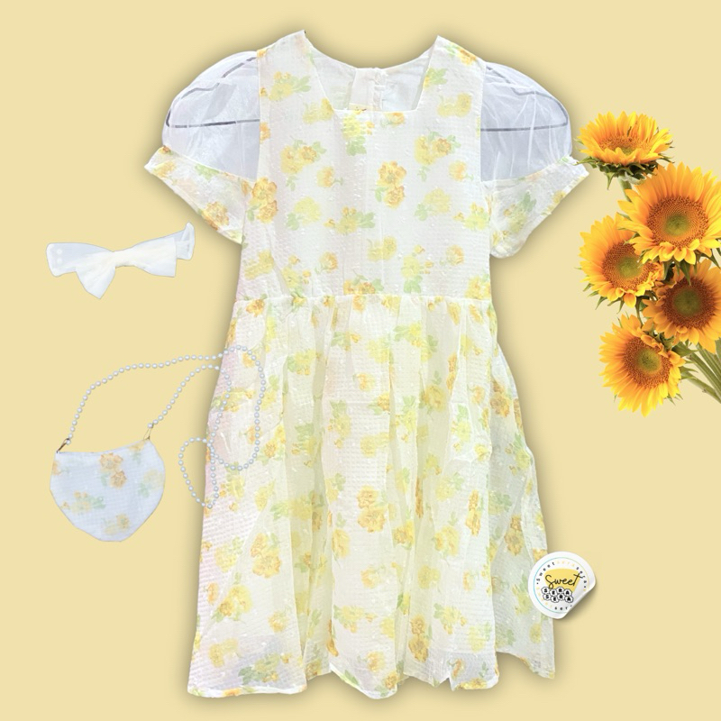 SWEETSERASERA - LIVY DRESS | Dress Anak | Dress Anak Perempuan | Floral Dress | Dress Bunga | Dress 