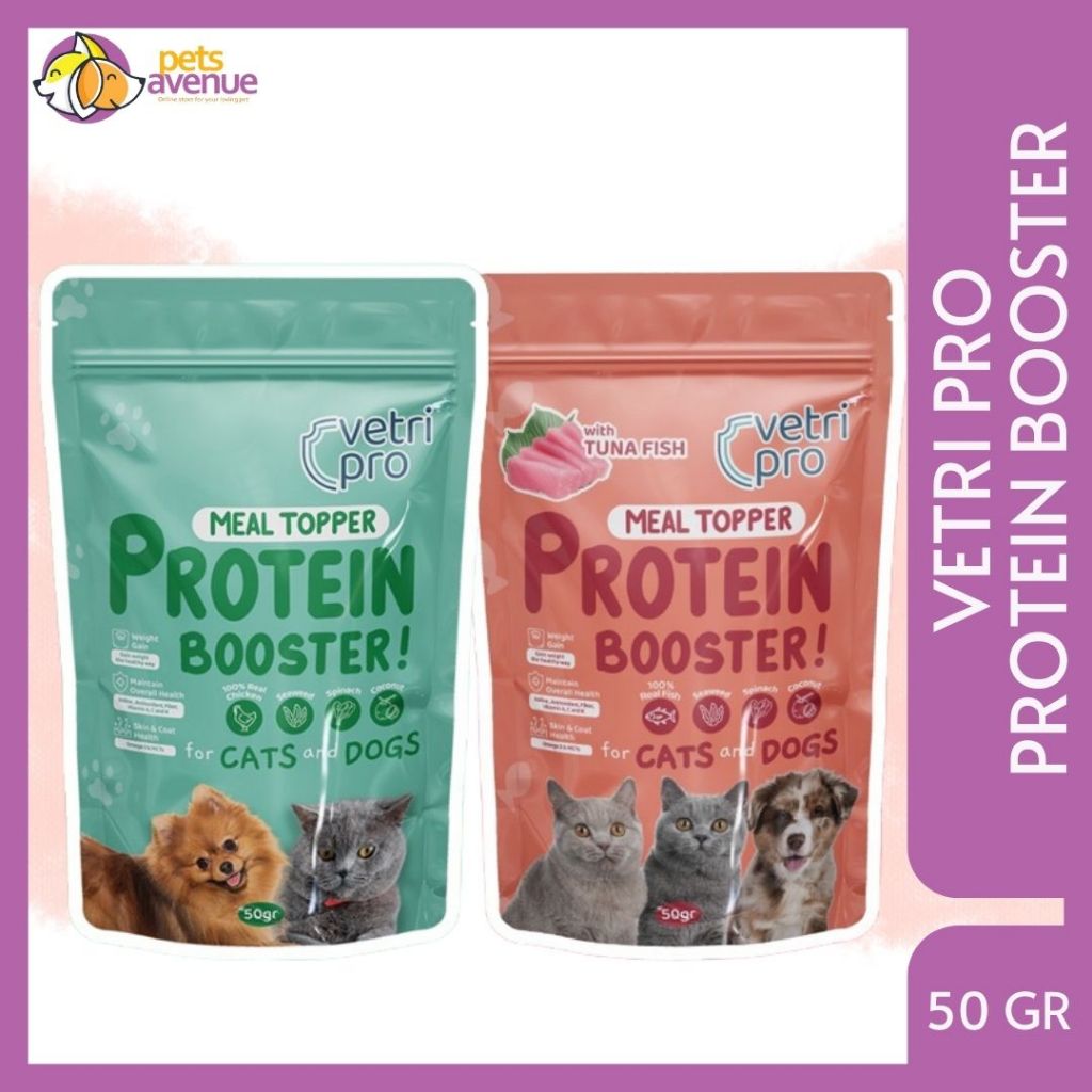 Vitamin kulit bulu anjing kucing - vetri pro protein booster 50 gr