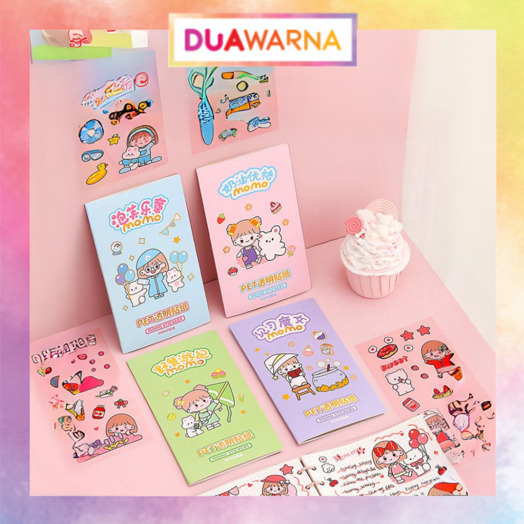 

DuaWarna Stiker Momo Amplop 2D 1 Book Isi 8 Lembar