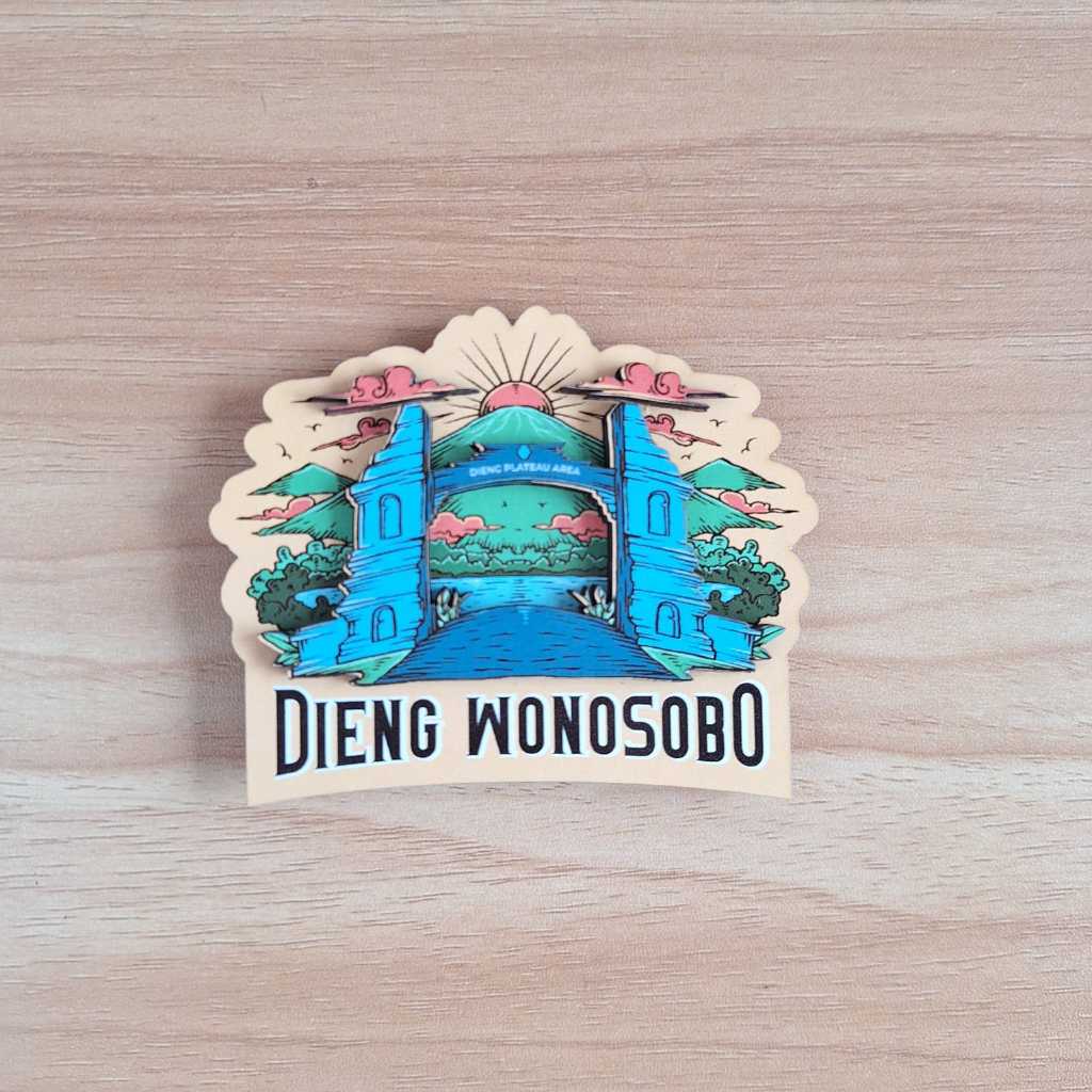 Souvenir Magnet Kulkas Dieng Wonosobo oleh oleh souvenir Wonosoboo Jawa Tengah Indonesia