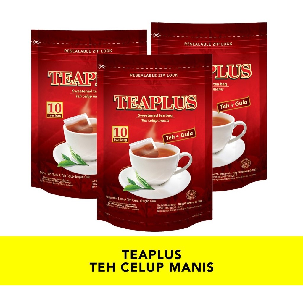

Paket Mix Asix TEAPLUS - Teh Celup Manis Triple Pack (3 Pack)