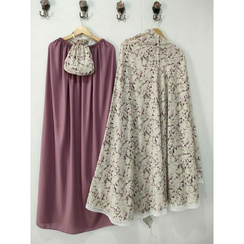 MUKENA RAYON DEWASA JUMBO MOTIF (RAYON PRINTING) KERUT KENING
