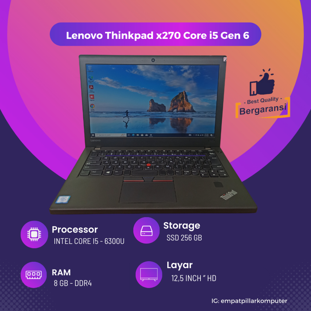 Lenovo Thinkpad X270 Core i5 Gen 7