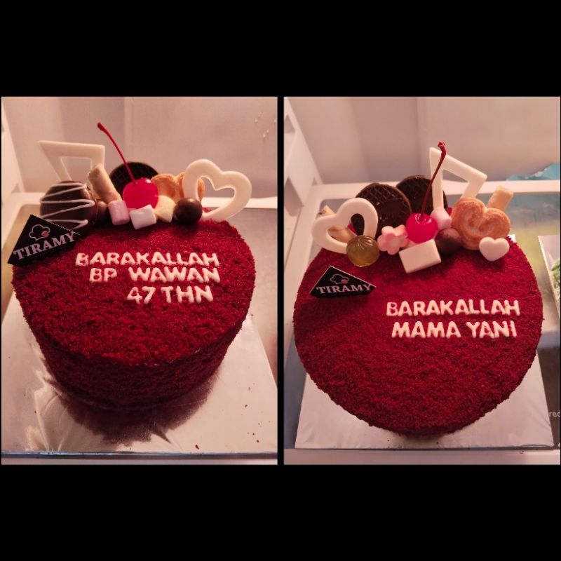 

kue tart/kue ultah red velvet tiramycake