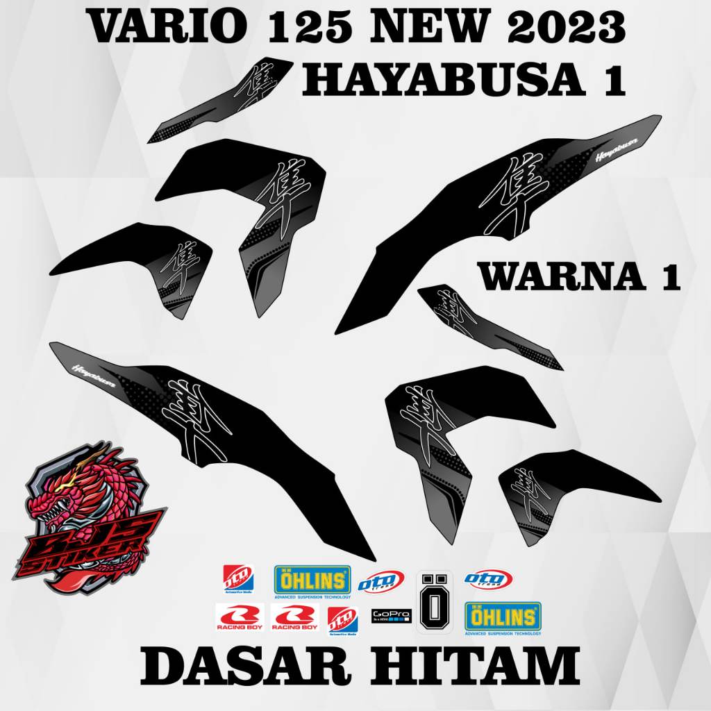 Striping vario 125 esp new 2023 - stiker striping honda vario 125 esp new 2023 hayabusa 1 hitam