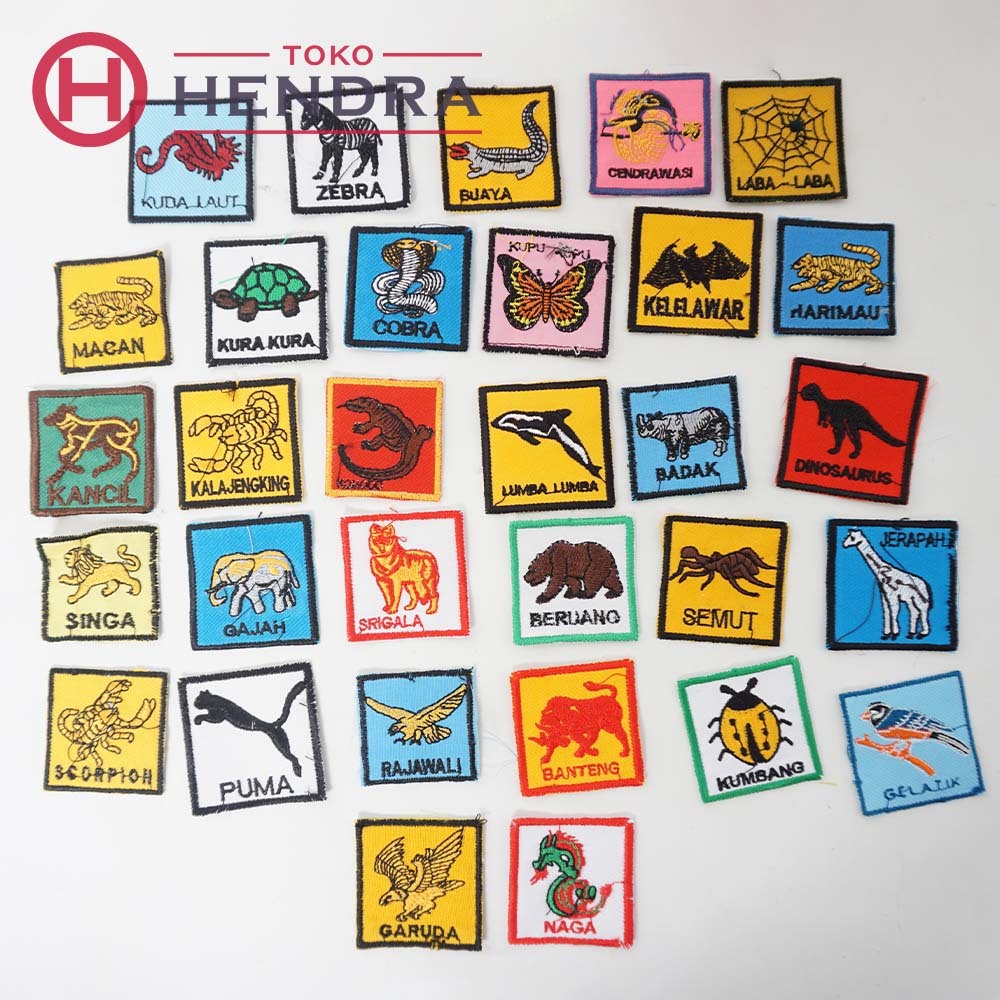 Bet Bordir Pramuka Putra Regu Hewan | Regu Pramuka | Tanda Regu Hewan | Regu Pramuka