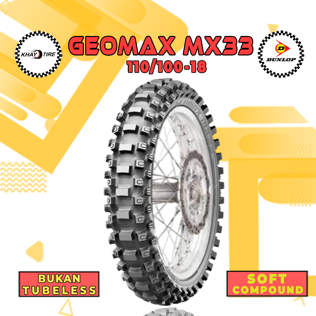 Ban Motor TRAIL Soft Compound DUNLOP GEOMAX MX33 110/100 Ring 18 Non Tubeless