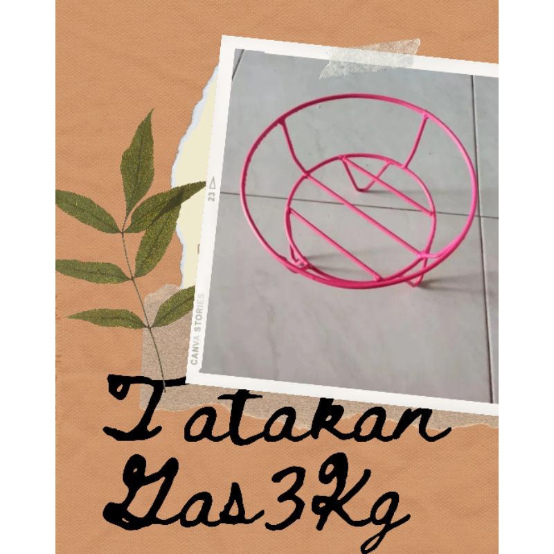 Tatakan Gas Elpigi 3kg, Dudukan Tabung Gas Melon, Rak Besi Tabung Gas