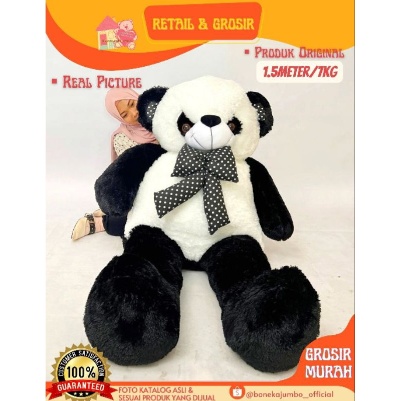 Boneka Panda Super Ukuran 1.5Meter | Boneka Panda Besar Premium