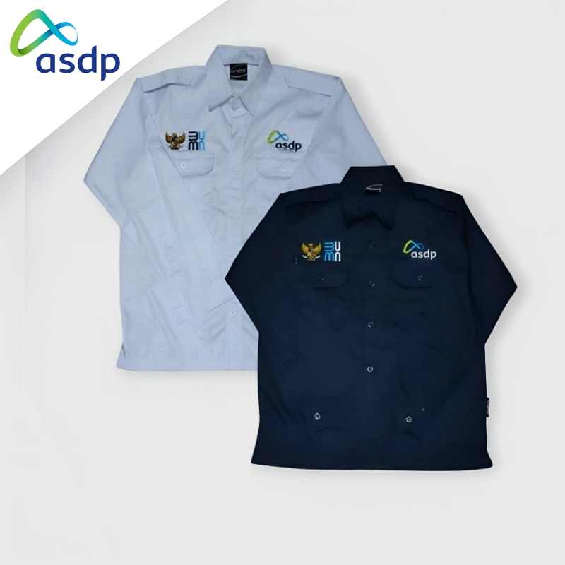 Bigsize Kemeja ASDP Logo terbaru baju ASDP seragam ASDP Pdh ASDP pdl ASDP baju kerja ASDP seragam ke